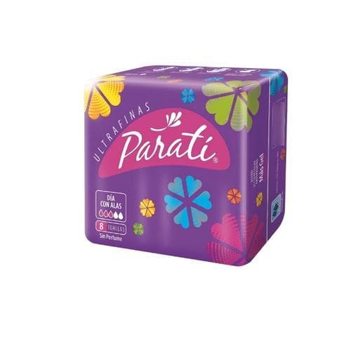 Toallas Higiénicas Ultrafinas con Alas (8U) PARATI