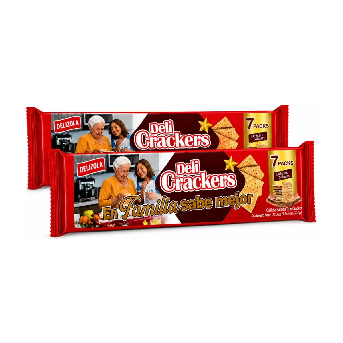 Galletas saladas tipo cracker Delizola (2 X 595 g / 1.3 lb) - Miniatura 1