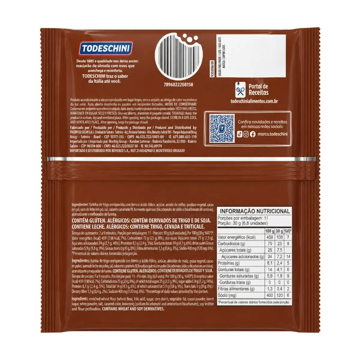 Galletas de mantequilla con sabor a chocolate Todeschini (330 g / 11.64 oz) - Thumbnail 2