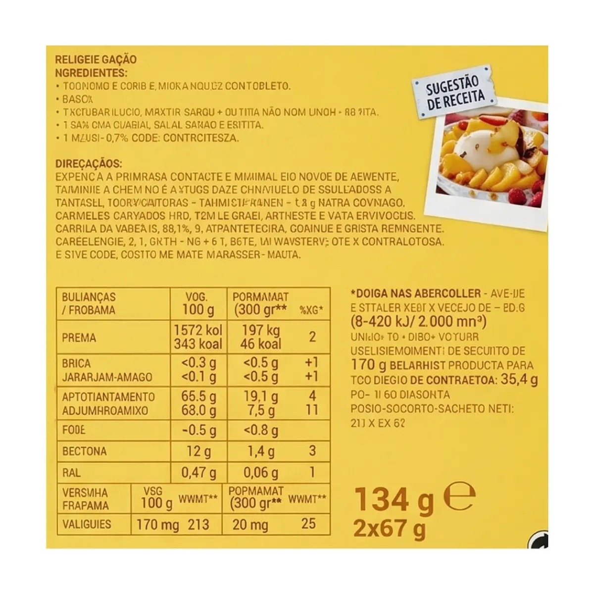Gelatina en polvo sabor mango y maracuyá Continente (2 x 67 g / 2.36 oz) - Thumbnail 3