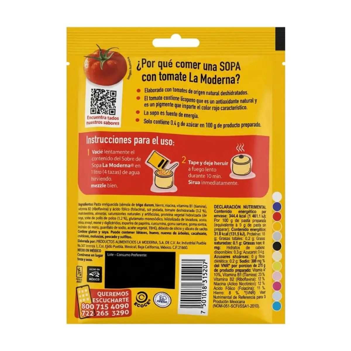 Sopa de munición con tomate y pollo La Moderna (100 g / 3.5 oz) - Miniatura 6