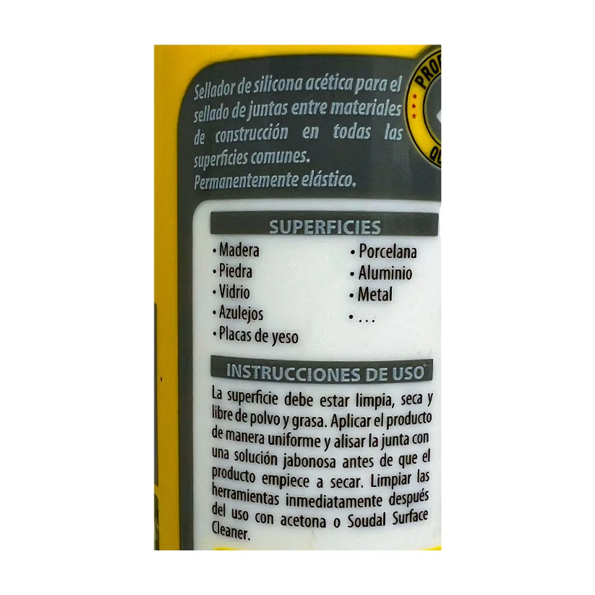 Silicona transparente universal Soudal (280 ml) - Miniatura 4
