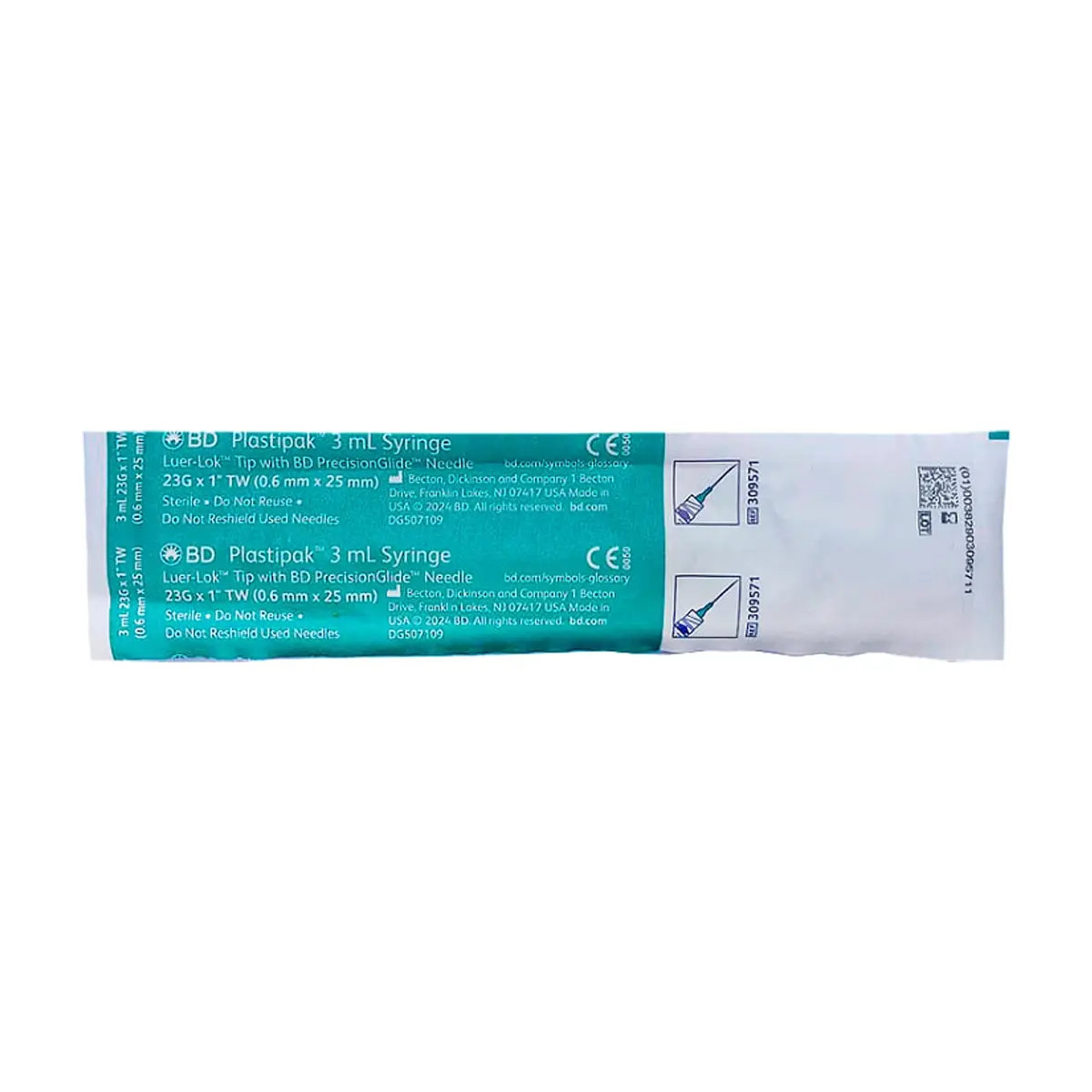 Jeringa Medica Luer-Lok 3 ml con aguja 23G x 1’‘ BD Plastipak - Thumbnail 3