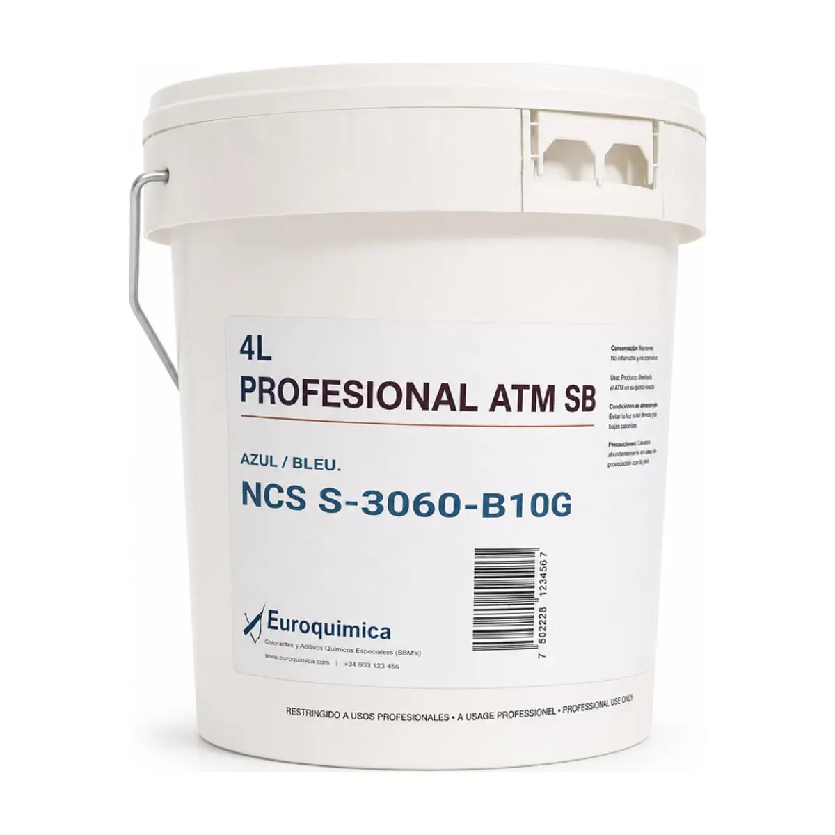 Pintura profesional color azul Euroquímica (4 L) - Thumbnail 2