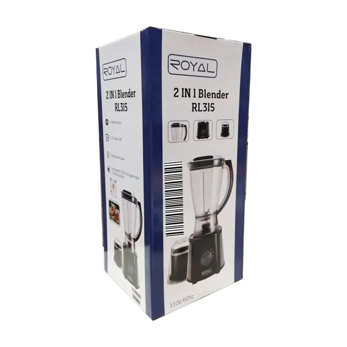 Licuadora con vaso plástico de 1.5 lt y procesador de alimentos Royal Rl315 - Thumbnail 4