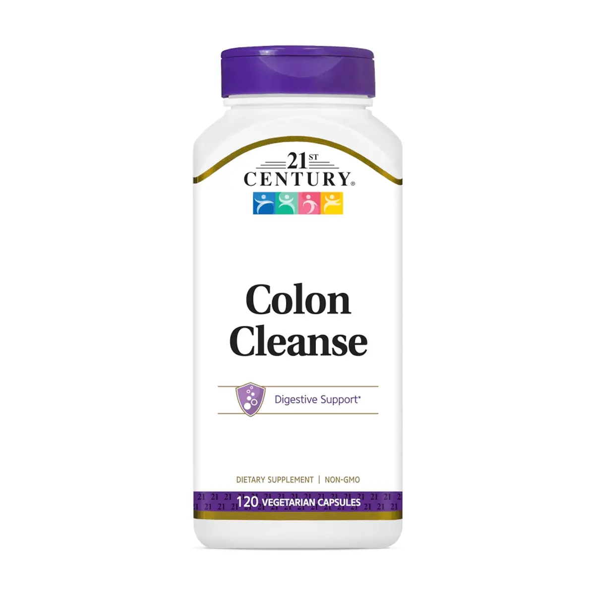 Limpieza de colon. Apoyo digestivo 21st Century (120 cápsulas)