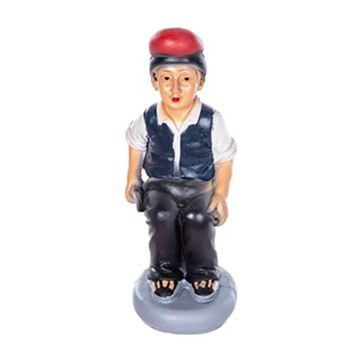 Pastor de resina con chaleco 11 cm