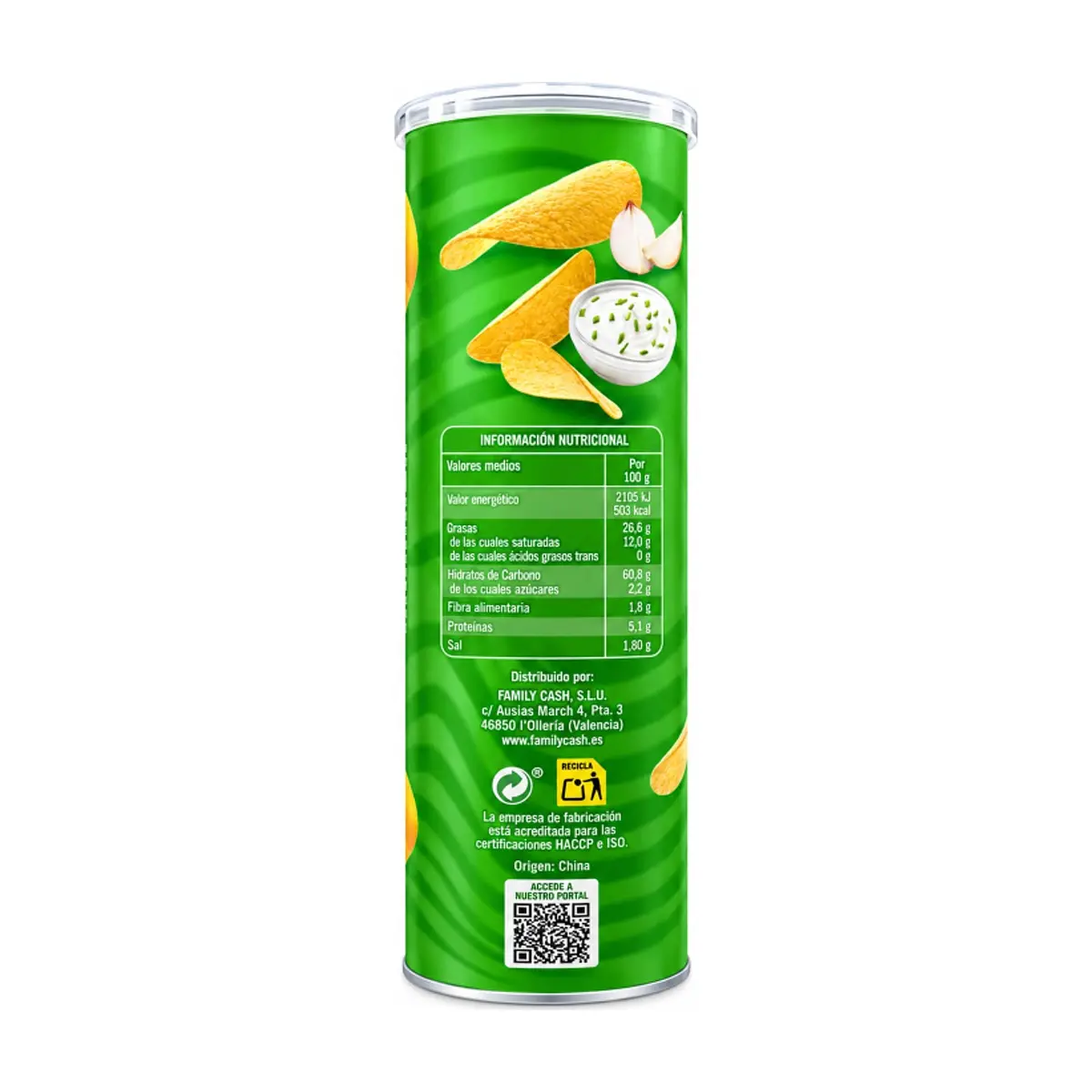 Papas sabor crema agria y cebolla Family (160 g) - Miniatura 3