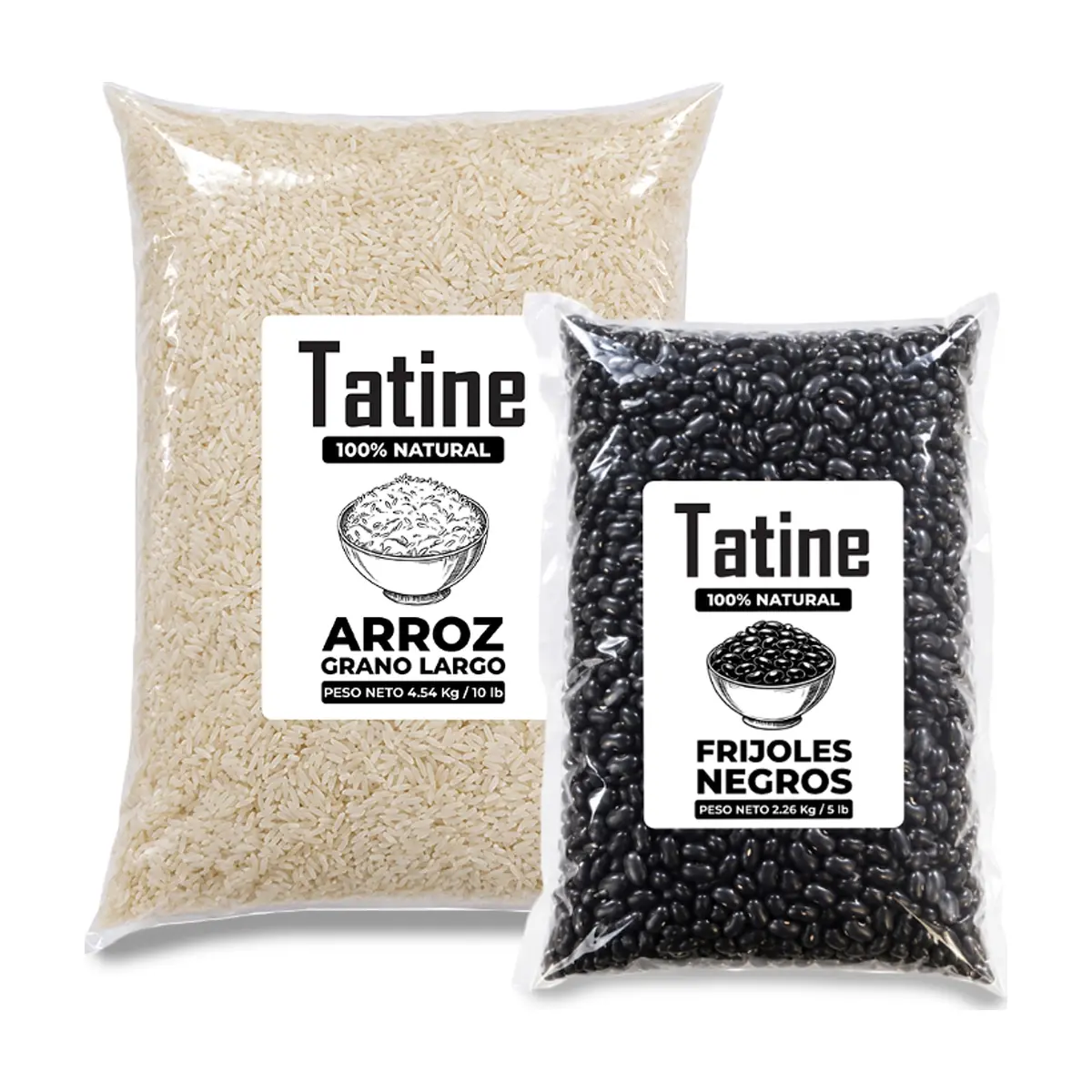 Combo básico Tatine #6: Frijoles negros Tatine + Arroz de grano largo Tatine
