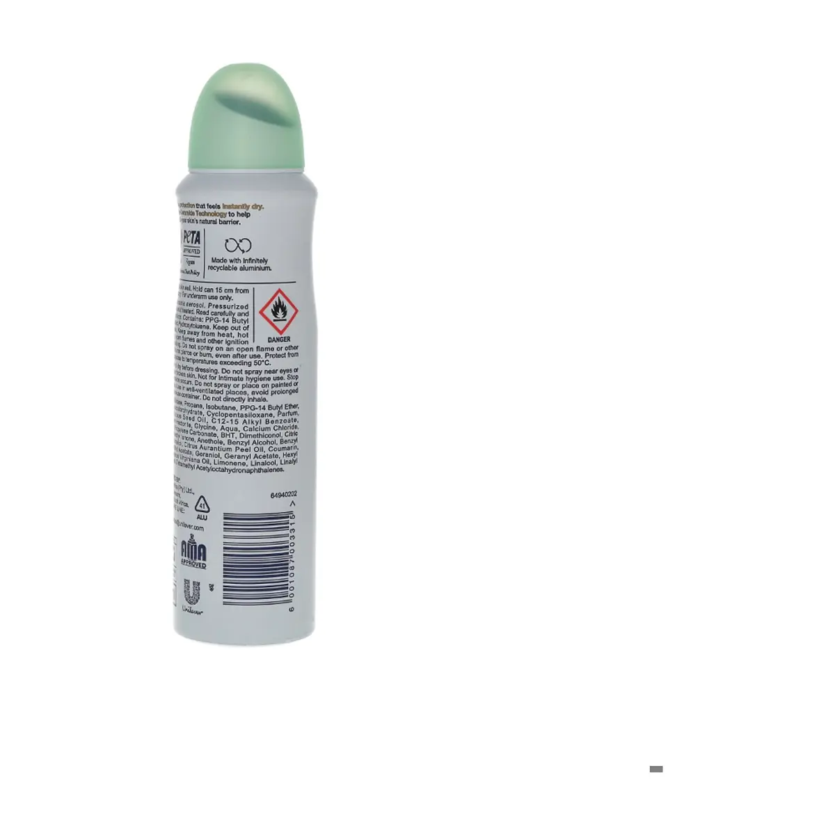 Desodorante en spray con aroma a pepino y té verde Go Fresh Dove (150 ml) - Miniatura 2