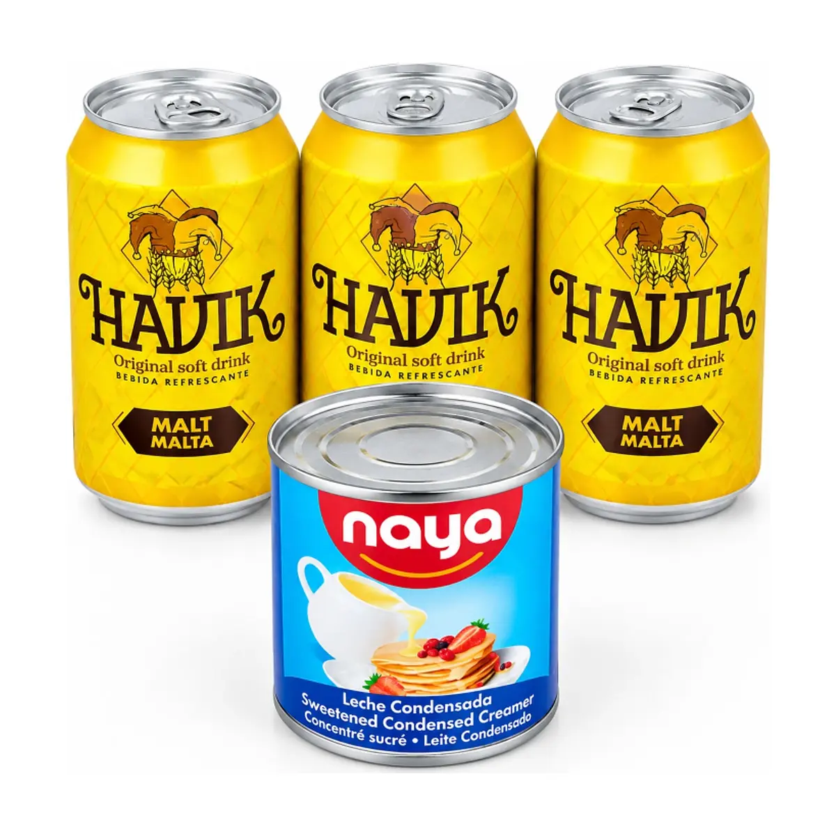 Combo malta + leche condensada