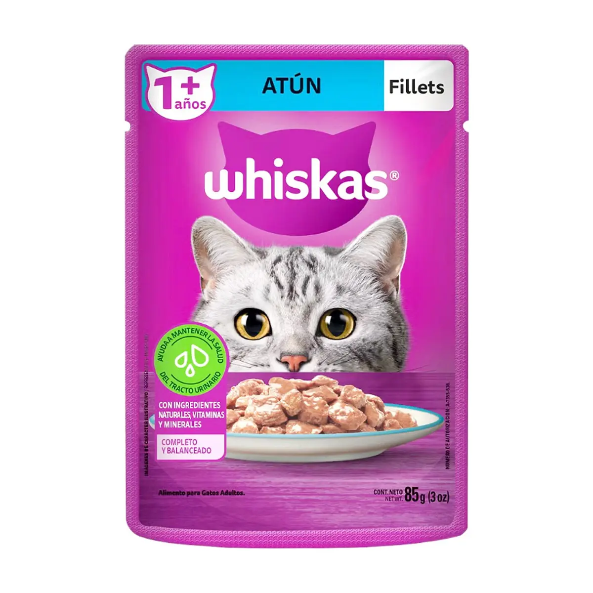 Comida para gatos adulto sabor fillets de atún Whiskas (85 g / 3 oz) - Miniatura 3