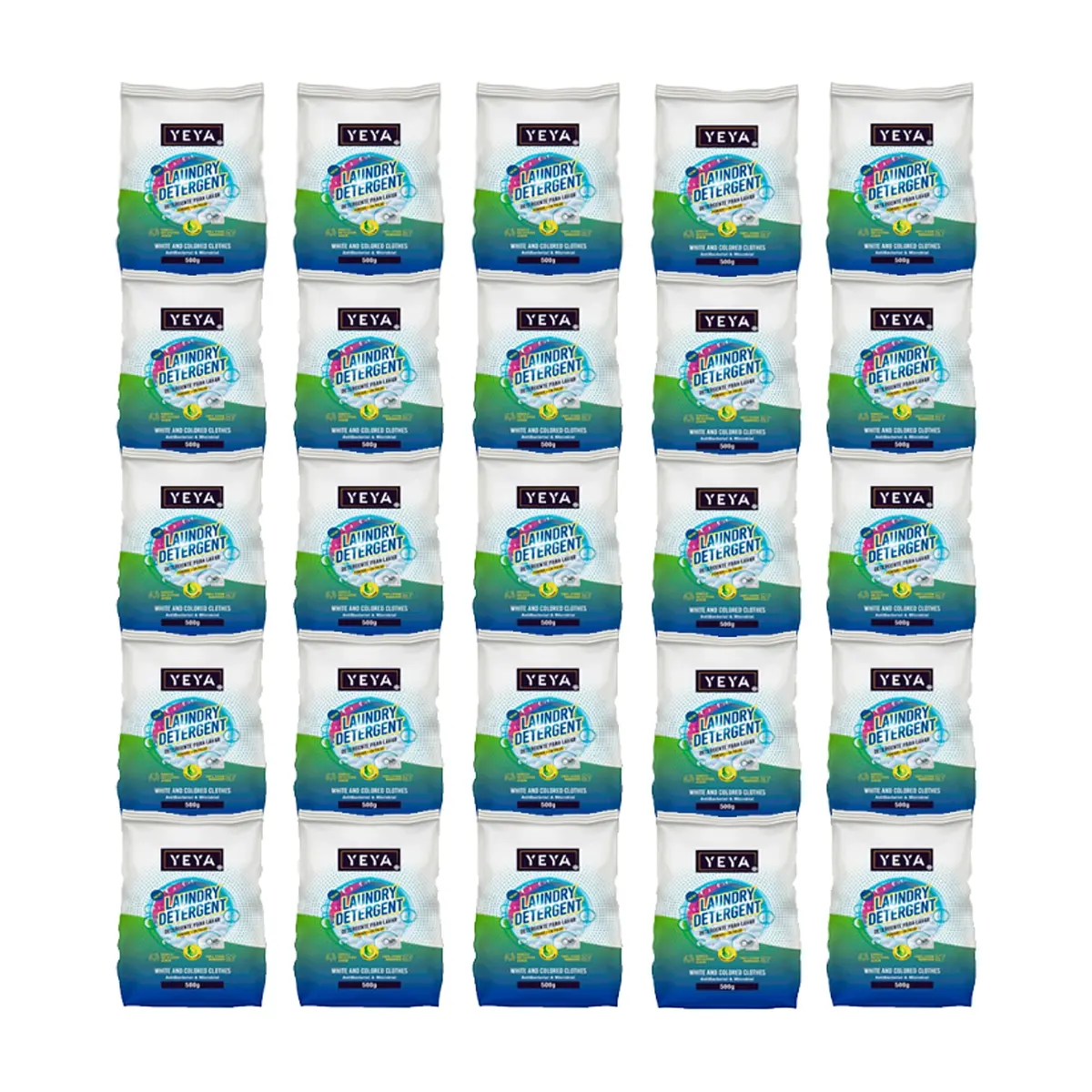 Detergente en polvo con aroma a limón YEYA (25 x 500 g / 1.1 lb) - Imagen 1