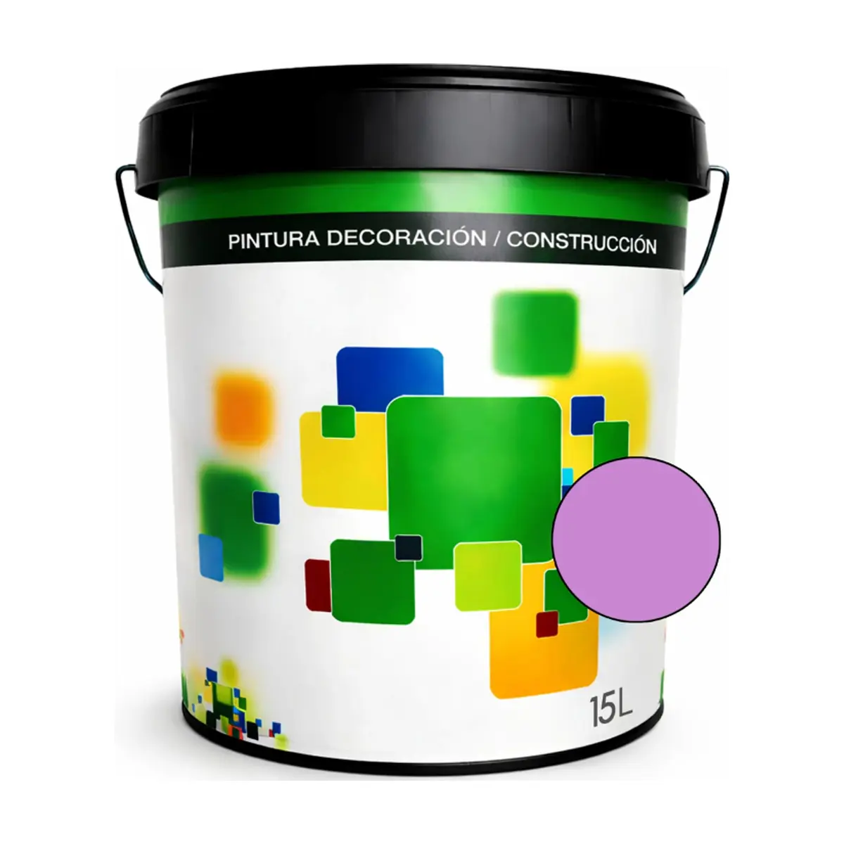 Pintura acrílica interior y exterior color morado pastel Euro Campi (15 L)