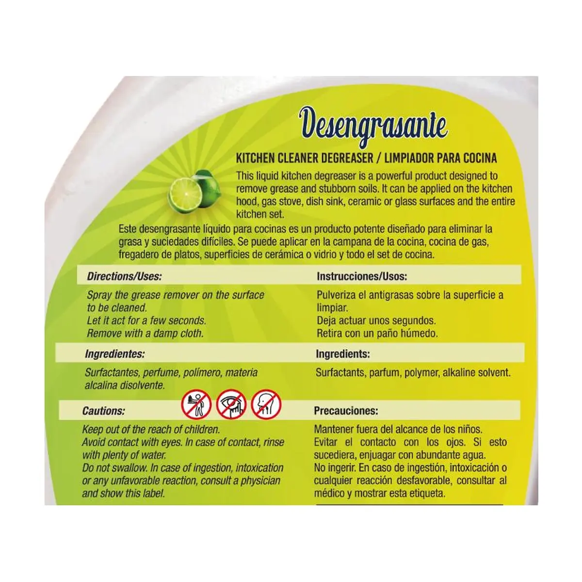 Limpiador desengrasante para cocina YEYA (500 ml / 17 oz) - Thumbnail 3