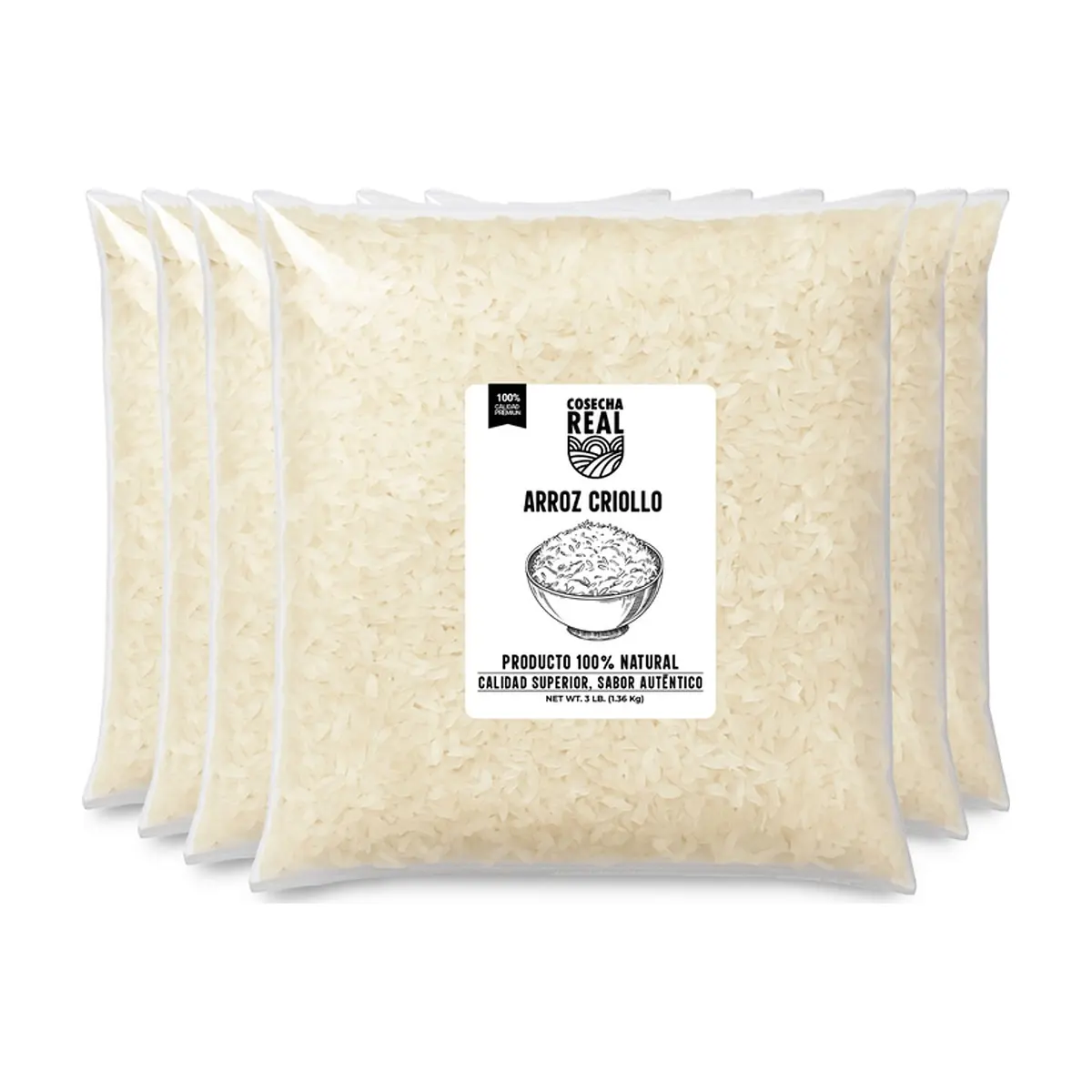 Arroz criollo Cosecha Real (6 x 1.36 kg / 3 lb)