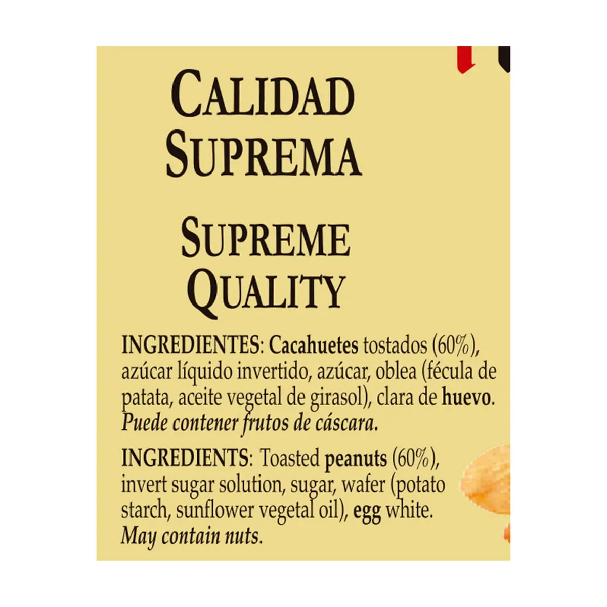Turrón de cacahuete El Belén (150 g / 5.3 oz) - Miniatura 3