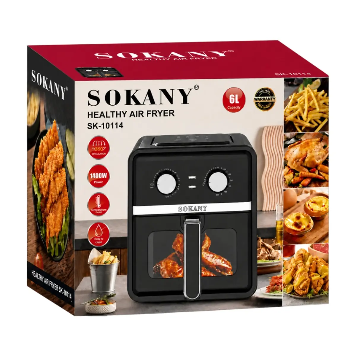 Freidora de aire 6 L Sokany SK-10114 - Miniatura 2
