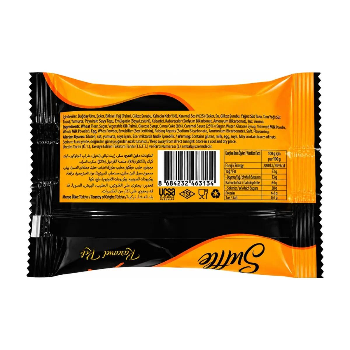 Pastel de cacao con cobertura de chocolate y salsa de caramelo Gold (45 g / 1.58 oz) - Thumbnail 3