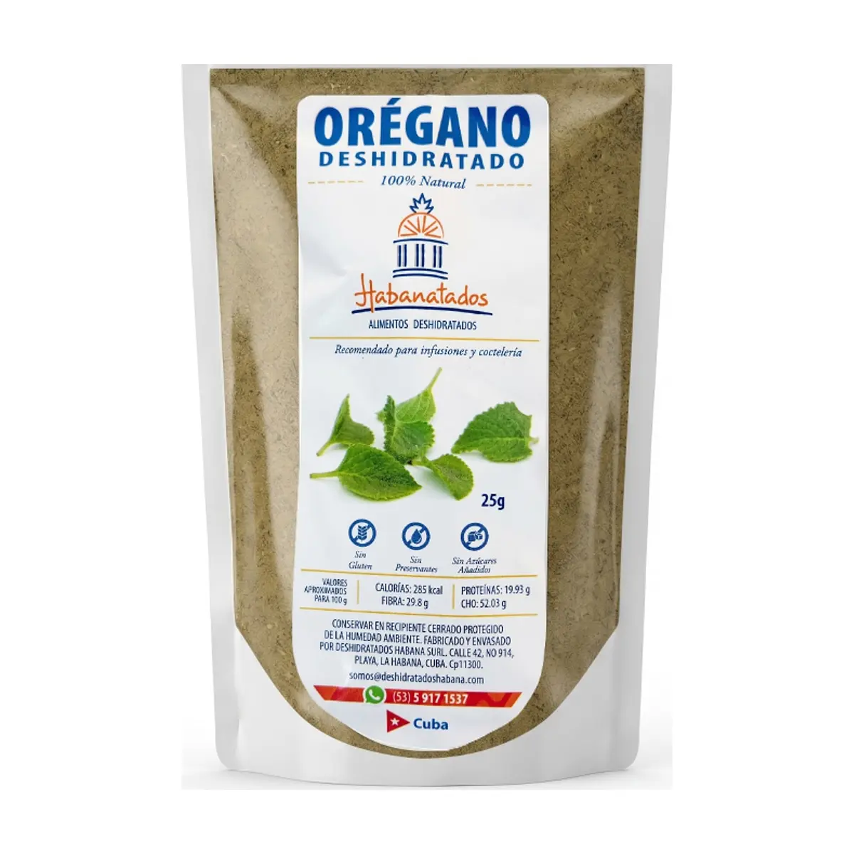 Orégano natural deshidratado Habanatados (25 g / 0.88 oz) - Miniatura 1