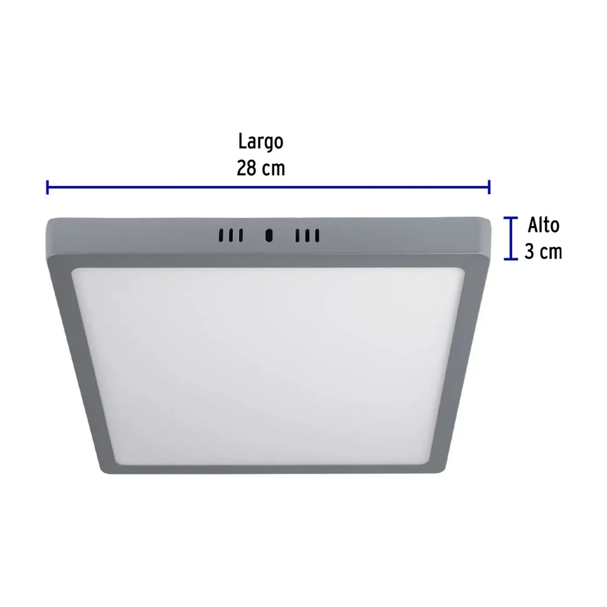 Luminario cuadrado gris LED 24 W Volteck PLA-221L - Thumbnail 6