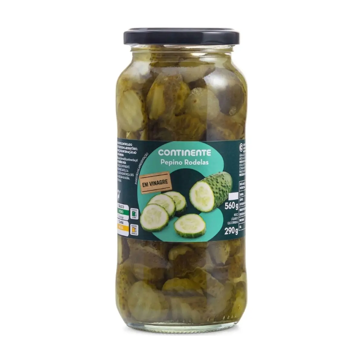 Rodajas de pepinillo encurtido Continente (560 g / 1.23 lb)