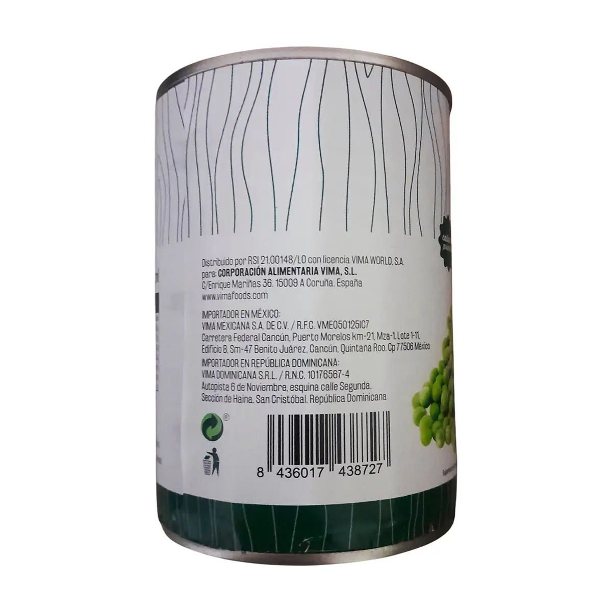 Guisantes al natural medianos Vima Foods (390 g / 13.76 oz) - Thumbnail 2