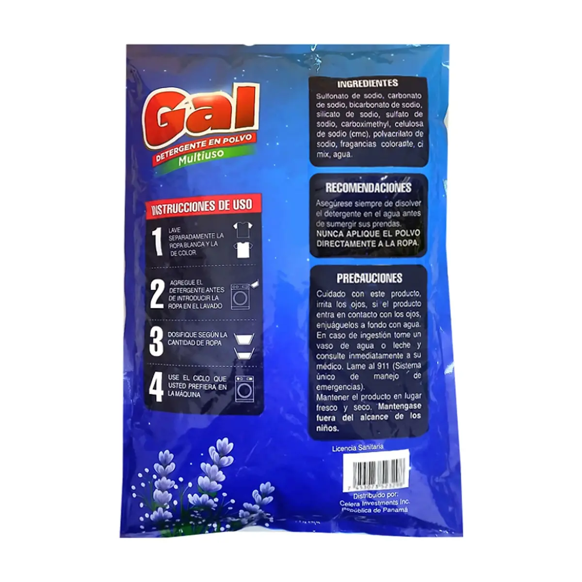 Detergente en polvo multiuso con aroma a lavanda Gal (250 g / 8.81 oz) - Thumbnail 3