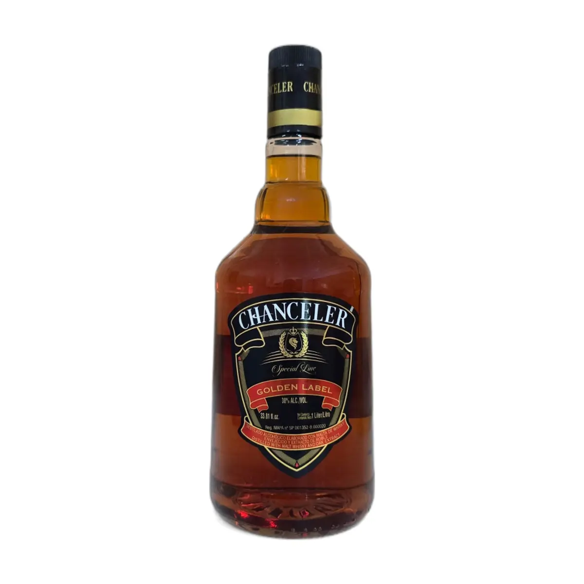 Whisky línea especial etiqueta dorada Chanceler (1 L)