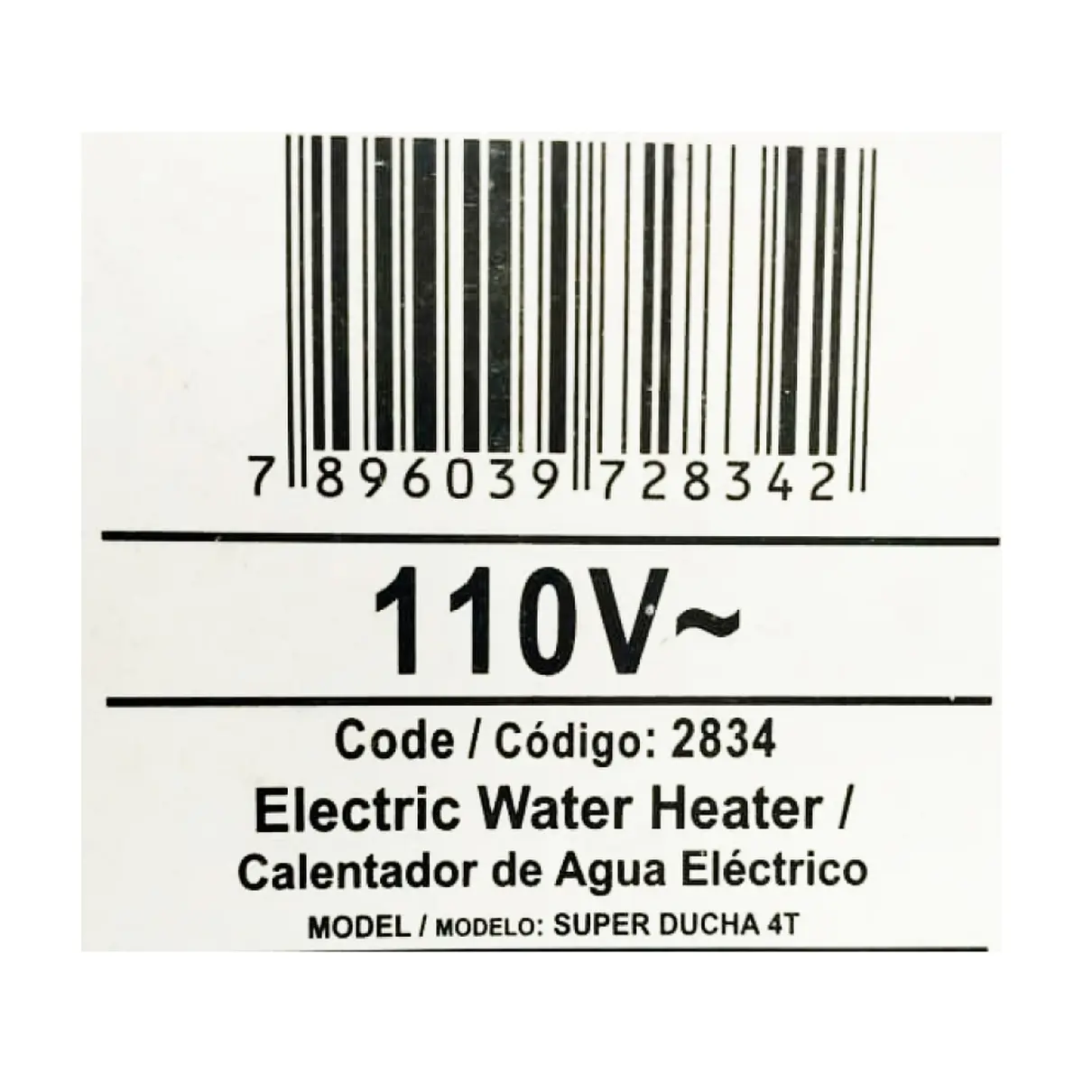Ducha eléctrica modelo Super Ducha Quattro 4T Fame - Thumbnail 4