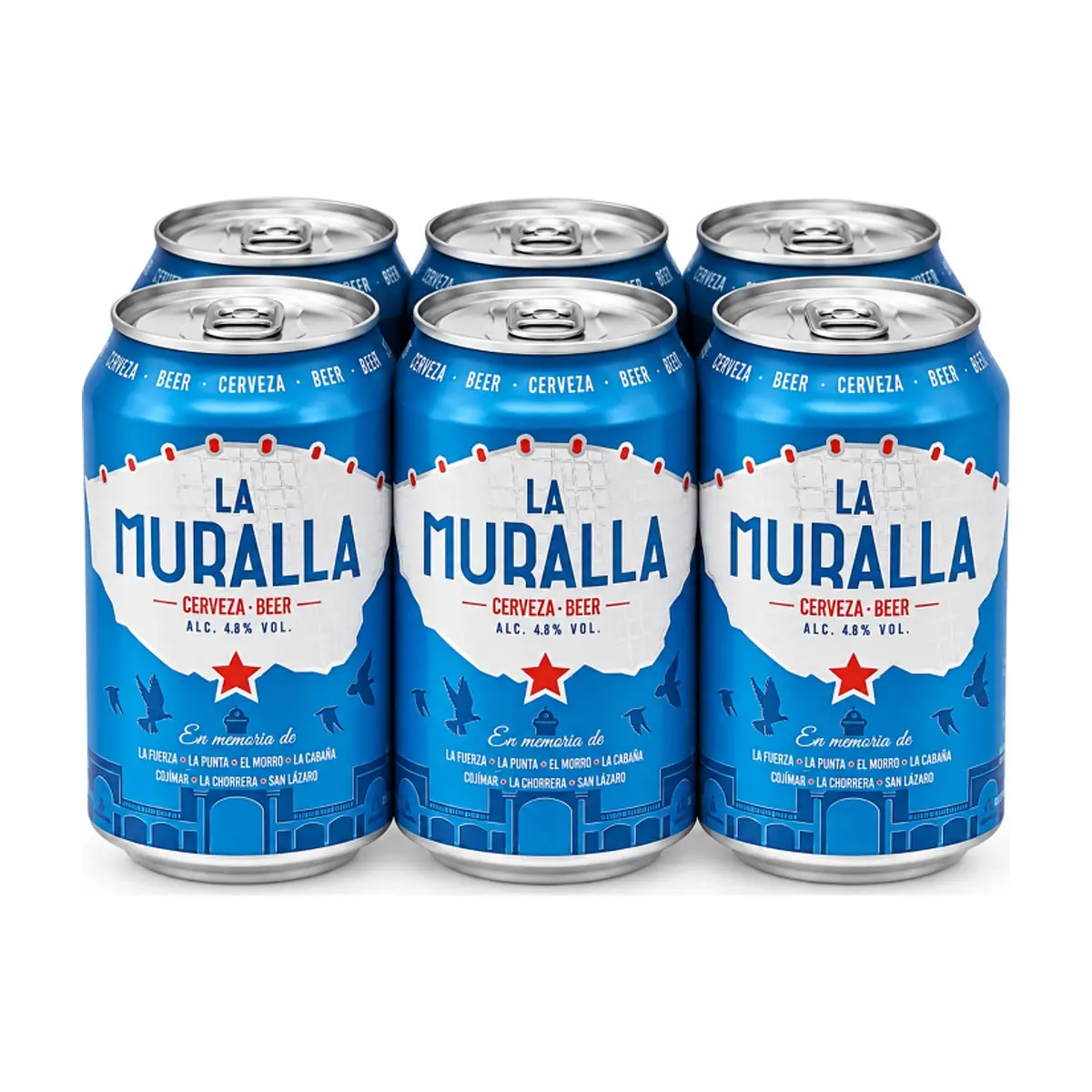 Cerveza lager La Muralla (6 x 330 ml)