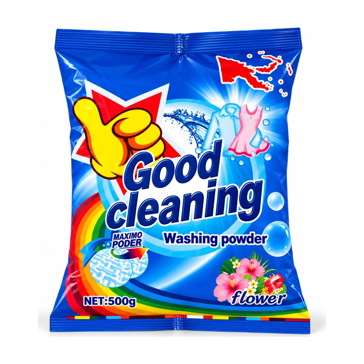 Detergente en polvo floral Good Cleaning (500 g / 1.1 lb)