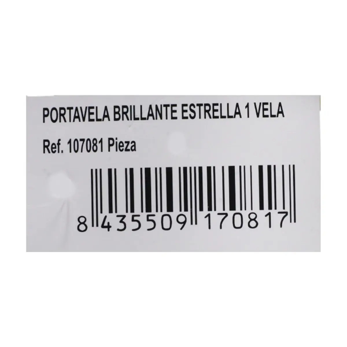 Portavela brillante estrella con vela Casa y Menaje - Thumbnail 4