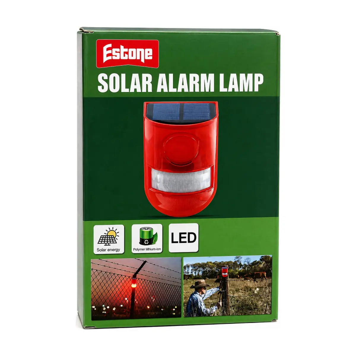 Alarma solar de luz y sonido con sensor de movimiento Estone - Thumbnail 2