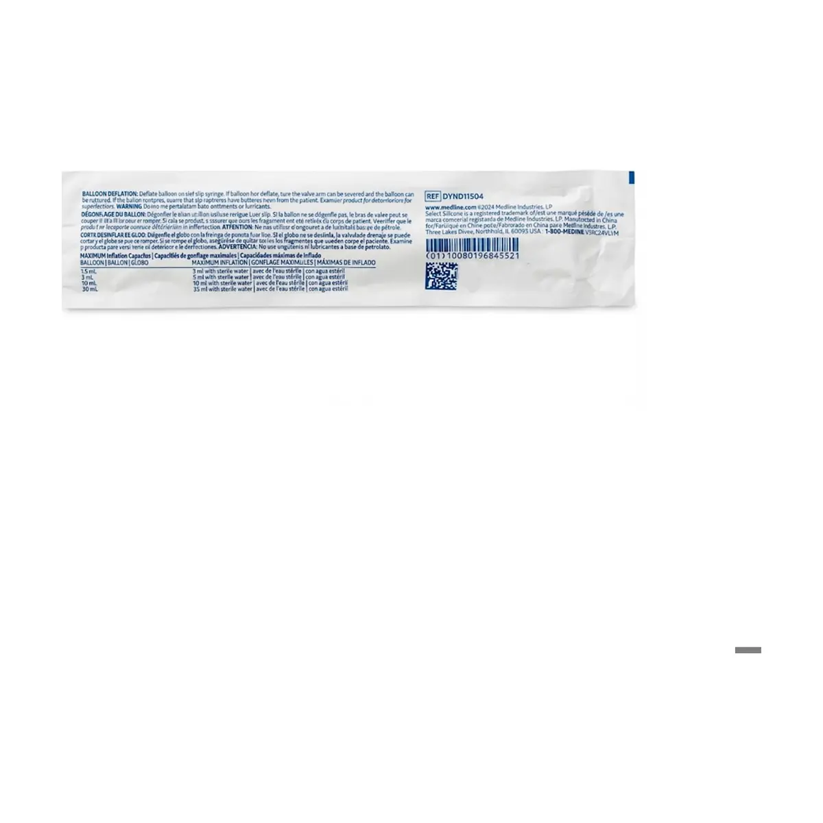 Catéter Foley 2 vías de silicona 20 fr / 10 ml Medline - Thumbnail 3