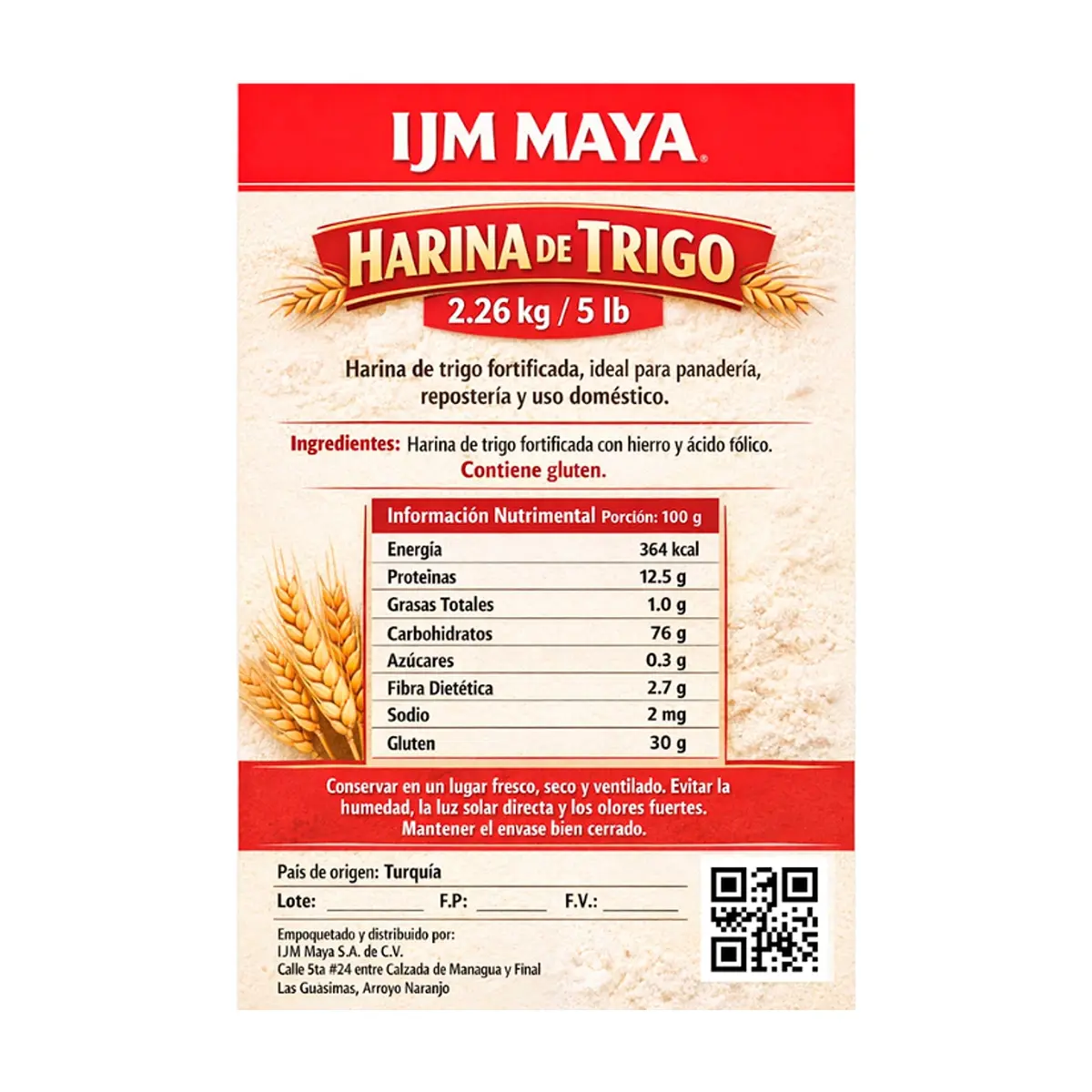 Harina de trigo fortificada IJM Maya (2.26 kg / 5 lb) - Thumbnail 2