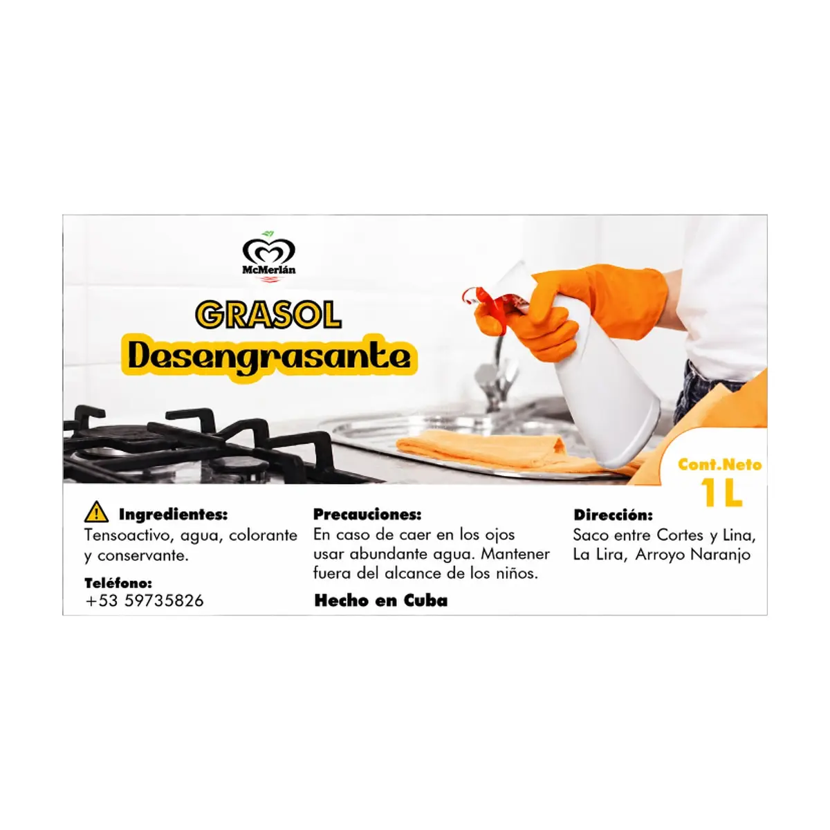 Desengrasante Grasol McMerlán (1 L) - Thumbnail 2