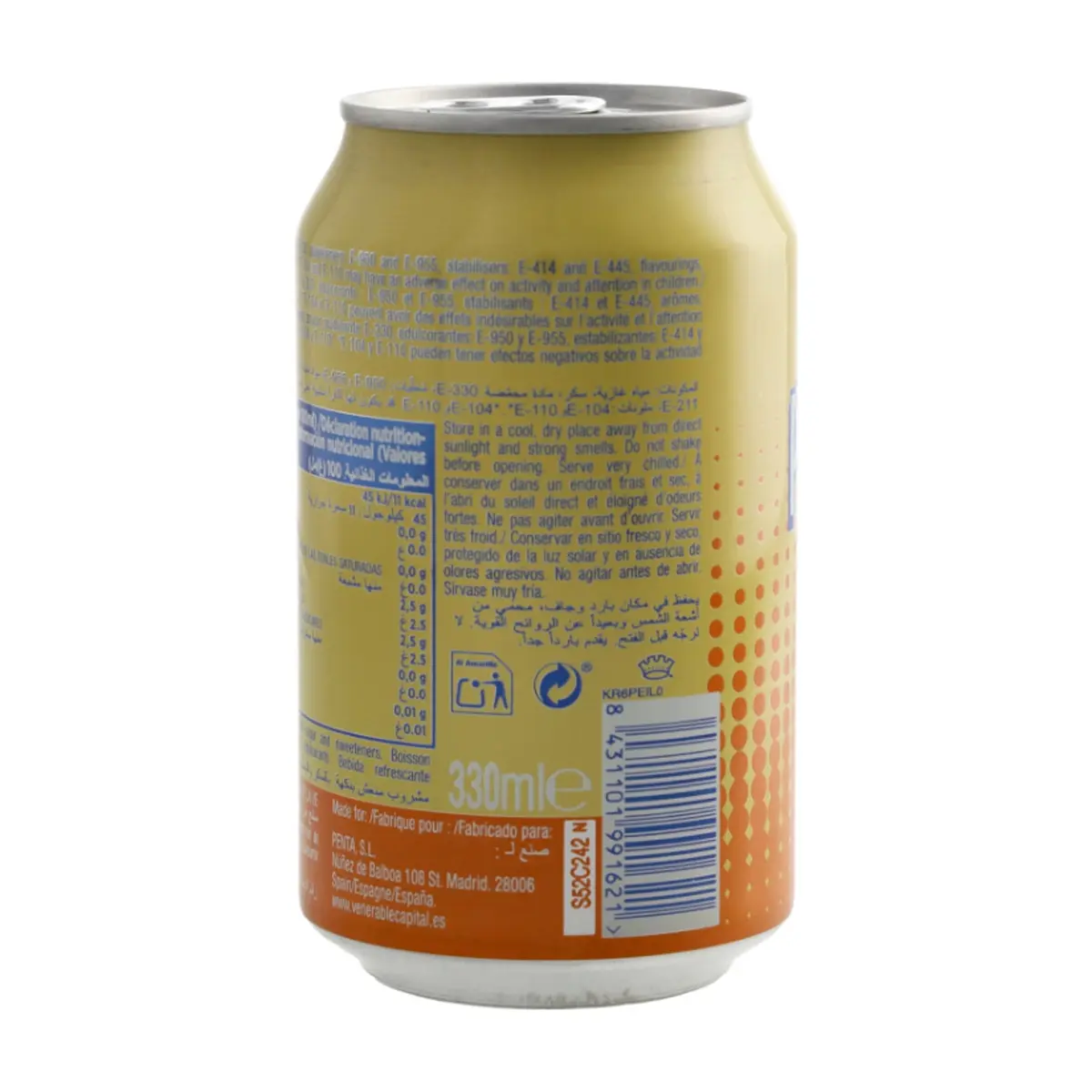 Refresco gaseado de piña Santa (12 x 330 ml) - Miniatura 2