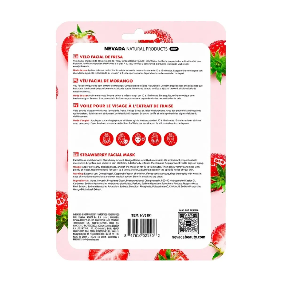 Mascarilla facial anti-edad tonificante de fresa Nevada (30 g / 1.05 oz) - Thumbnail 2