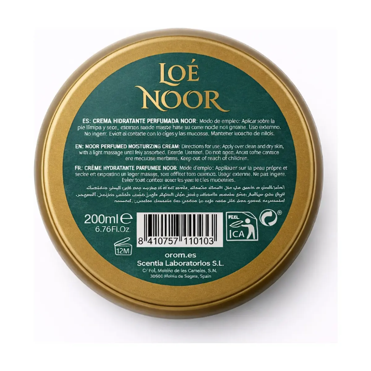 Crema hidratante perfumada Noor de Loé (200 ml) - Thumbnail 3