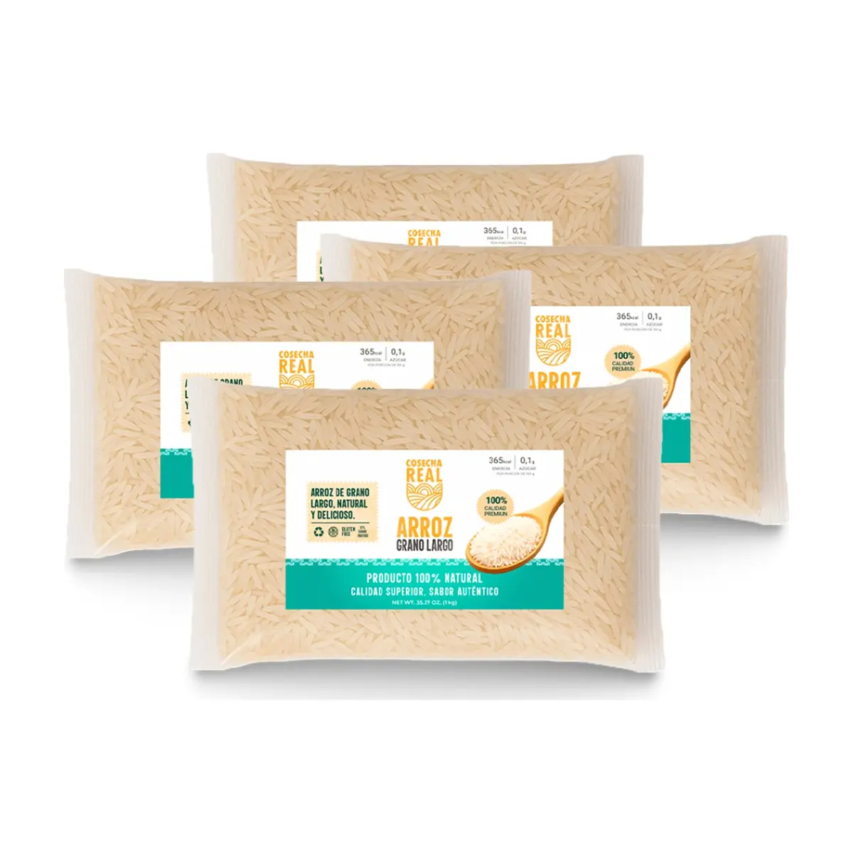Arroz de grano largo Cosecha Real (4 x 1 kg / 2.2 lb)