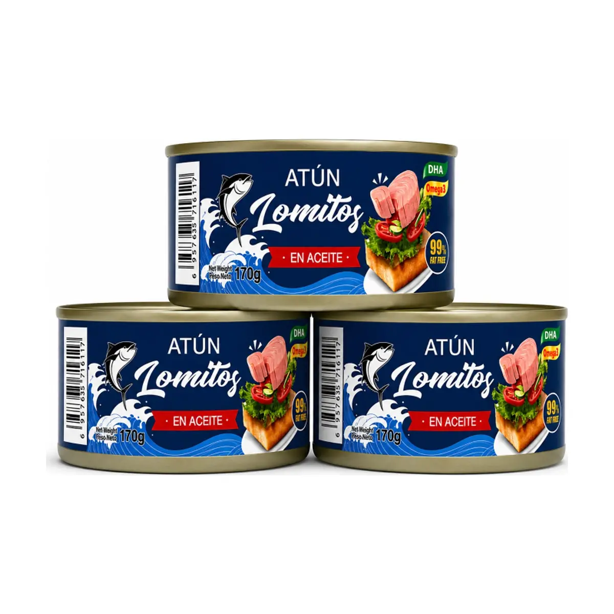 Atún lomitos en aceite Lucy (3 x 170 g / 5.99 oz)
