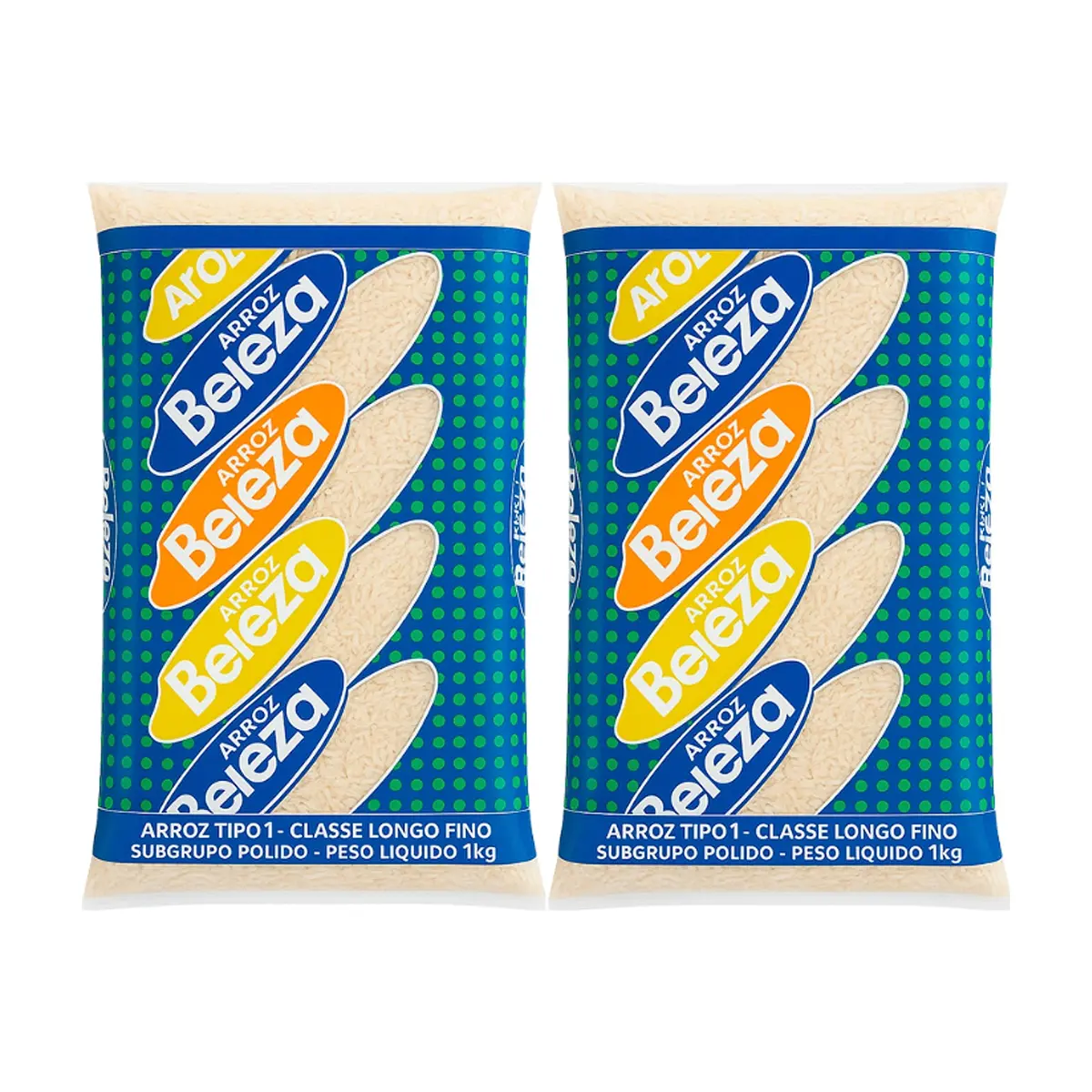 Arroz tipo 2 Beleza (2 x 1 kg / 2.2 lb) - Miniatura 1