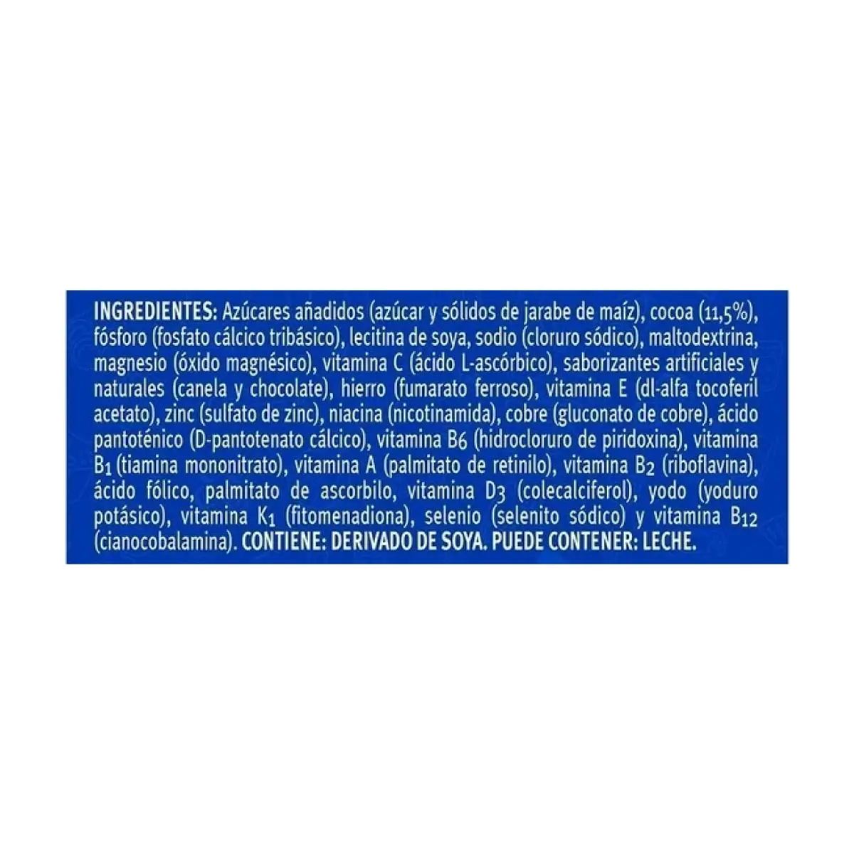 Alimento en polvo fortificado para preparar una bebida sabor a chocolate y canela Choco Milk (350 g / 12.35 oz) - Thumbnail 2