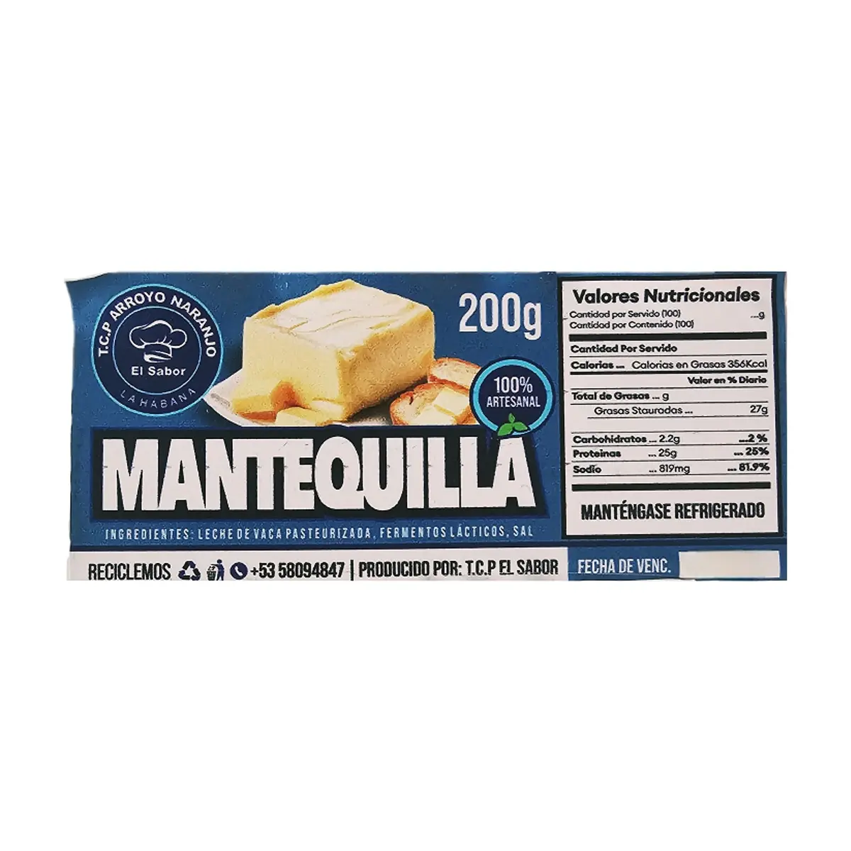 Mantequilla con sal El Sabor (200 g / 7.05 oz) - Thumbnail 4