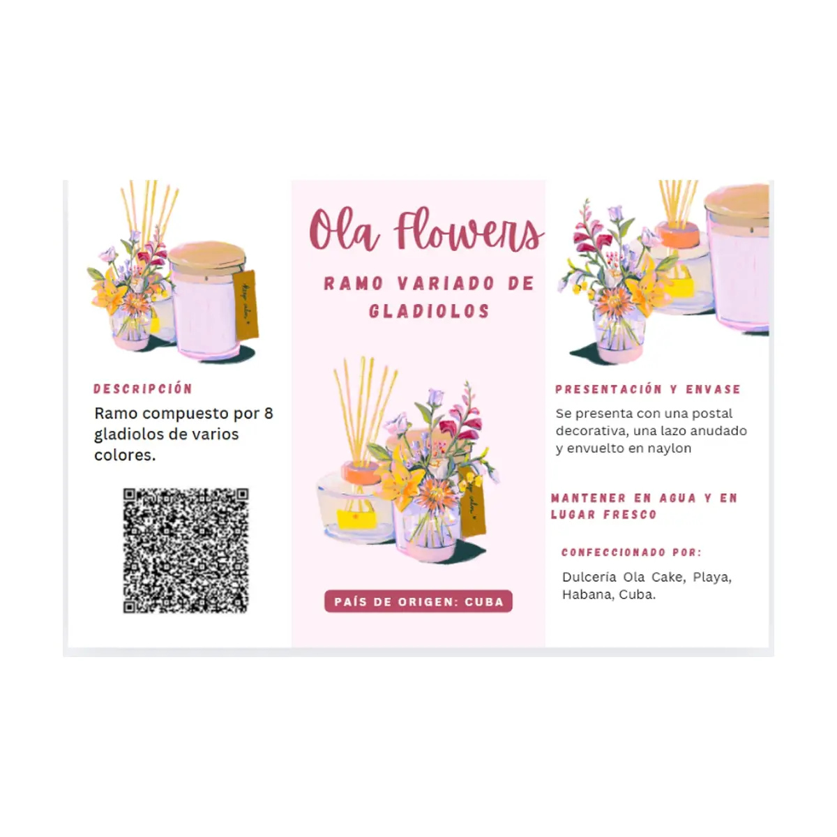 Ramo variado de gladiolos Ola Flowers - Thumbnail 2