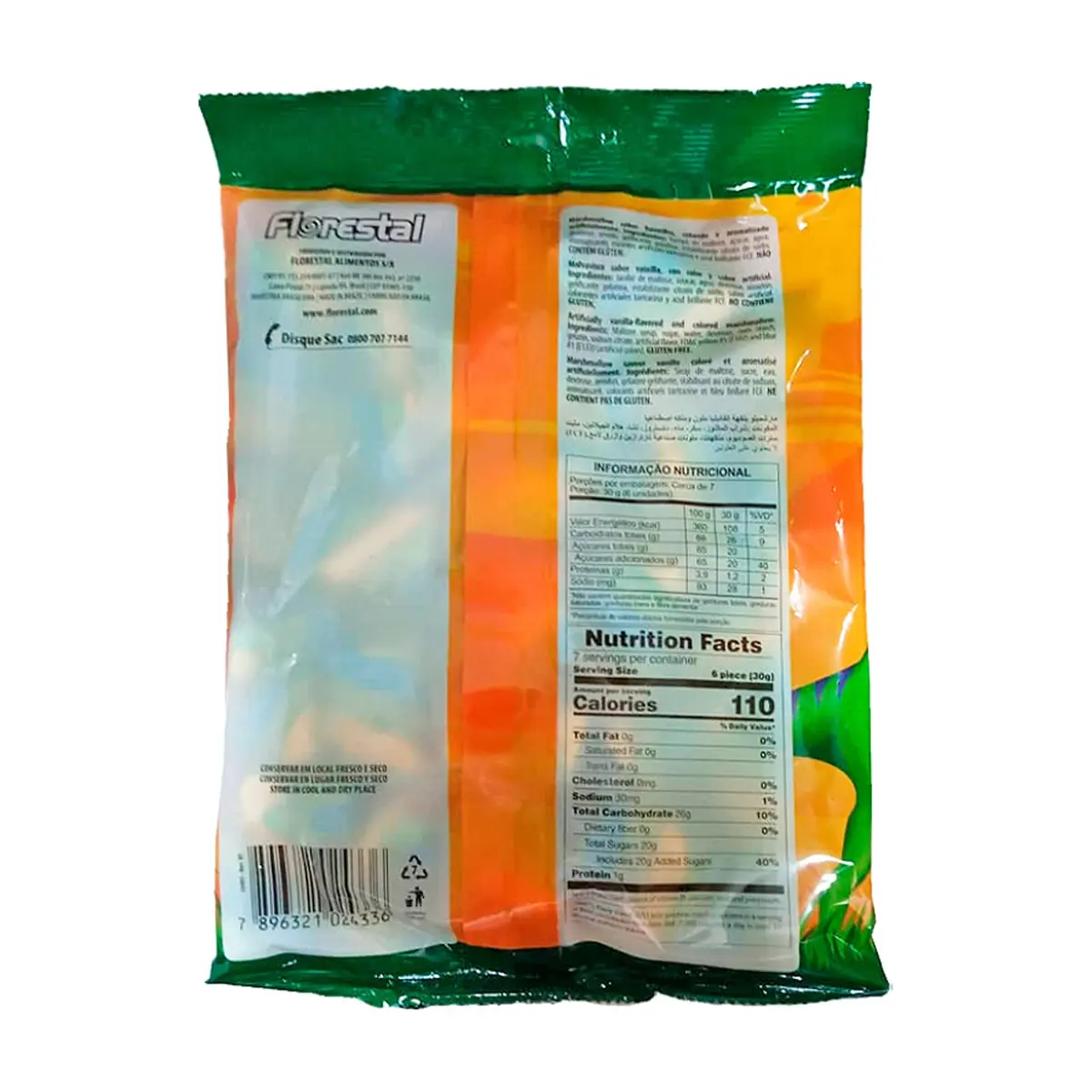 Malvavisco Fofs Dinos sabor vainilla Florestal (220 g / 7.76 oz) - Thumbnail 2