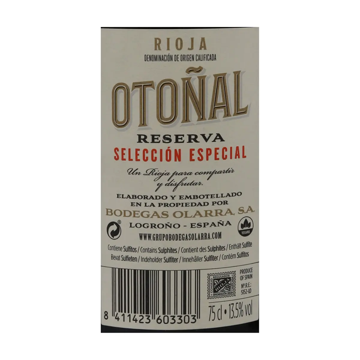 Vino tinto Reserva Otoñal (750 ml) - Thumbnail 2