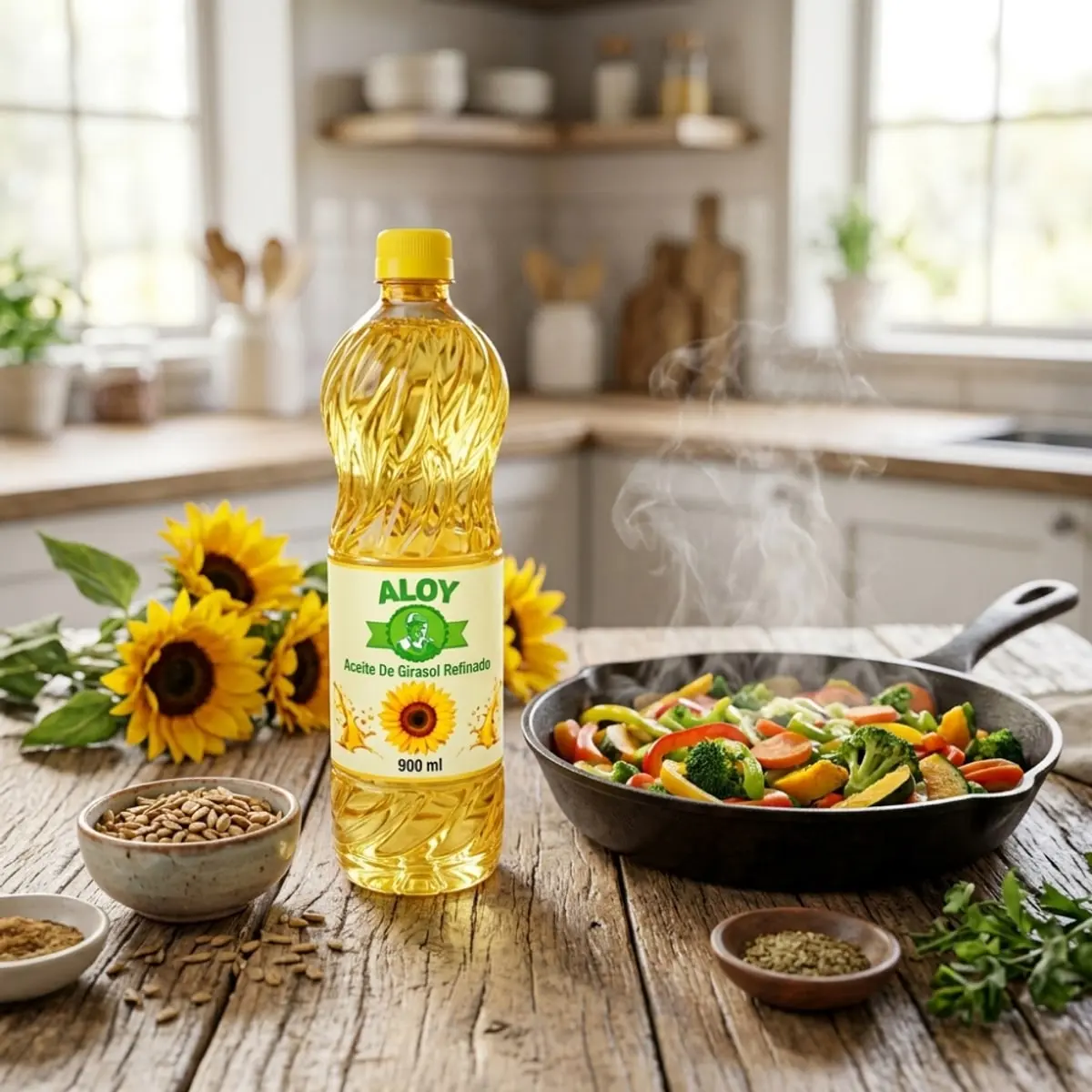 Aceite de girasol refinado Aloy (900 ml / 30.43 floz) - Miniatura 4