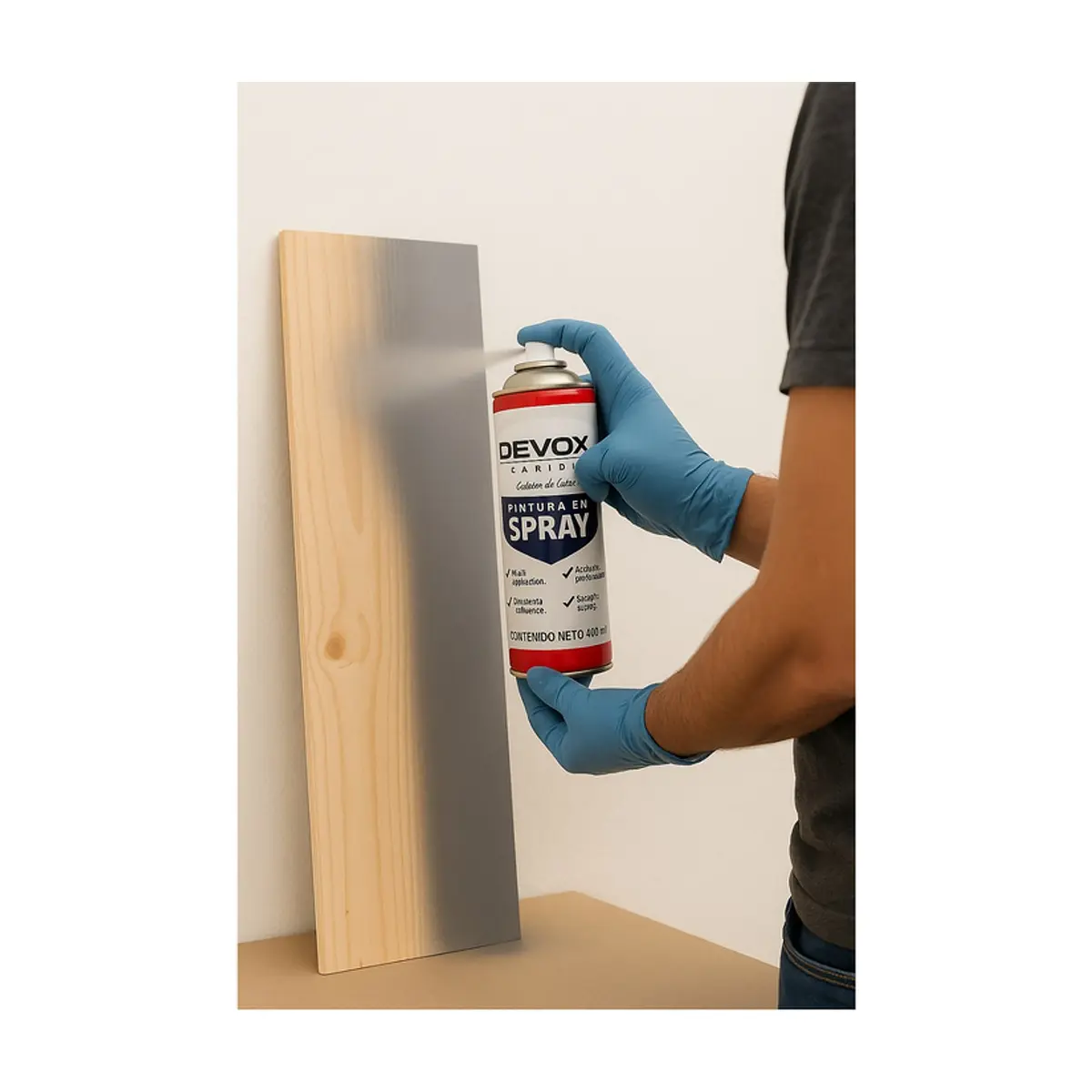 Pintura en spray color aluminio Devox Caribe (400 ml / 10 oz) - Thumbnail 4